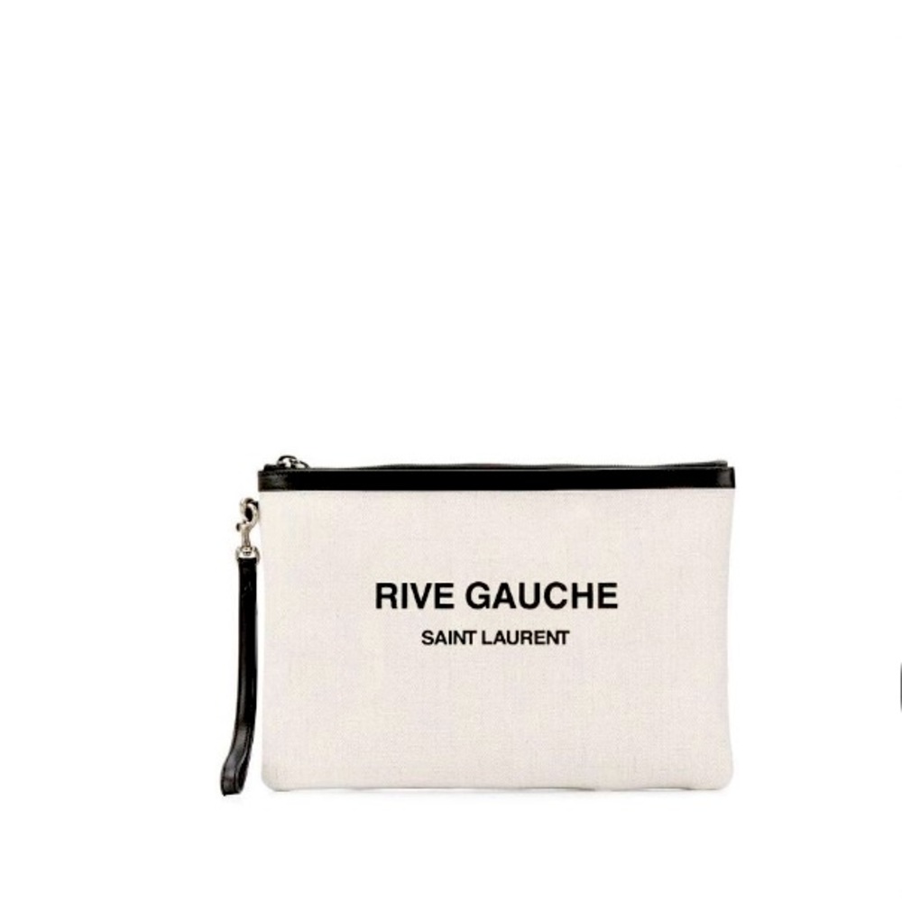 Saint Laurent rive gauche print clutch